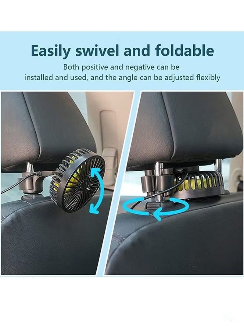 Rock Pow - Automobile Cooling Fan for Backseat 3 Speed Strong Wind - Image 1