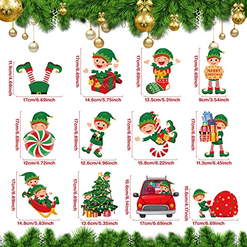 Zomiboo 53 Pcs Christmas Hanging Swirls Decorations Christmas Candy Gingerbread Man Truck Red Cardinals Christmas Ceiling Decor Ornaments for Christmas Tree Xmas Holiday Party SuppliesElf - Image 3