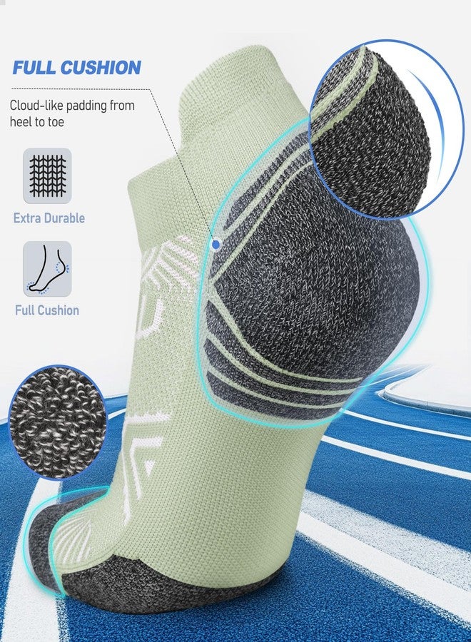 SOOVERKI Cushioned Cotton Ankle Compression Socks for Men Women 6 Pairs Wicking Low Cut Arch Support Plantar Fasciitis Socks - Image 5