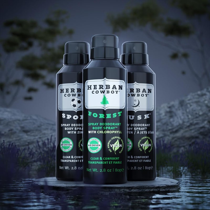 Herban Cowboy Dry Spray Deodorant Sport â€“ 2.8 oz Menâ€™s Dry Spray Deodorant Enhanced with Parsley, Rosemary & Sage No Parabens, No Phthalates & Certified Vegan (1 Pack, Sport) - Image 5