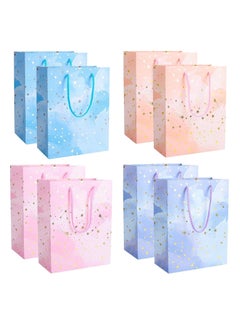 Excefore Paper Gift Bags 8 Pcs, Kraft Paper Bags Party Favor Bags with Handles for Kids Birthday, Baby Shower, Crafts, Wedding, Party Supplies  - Image 1