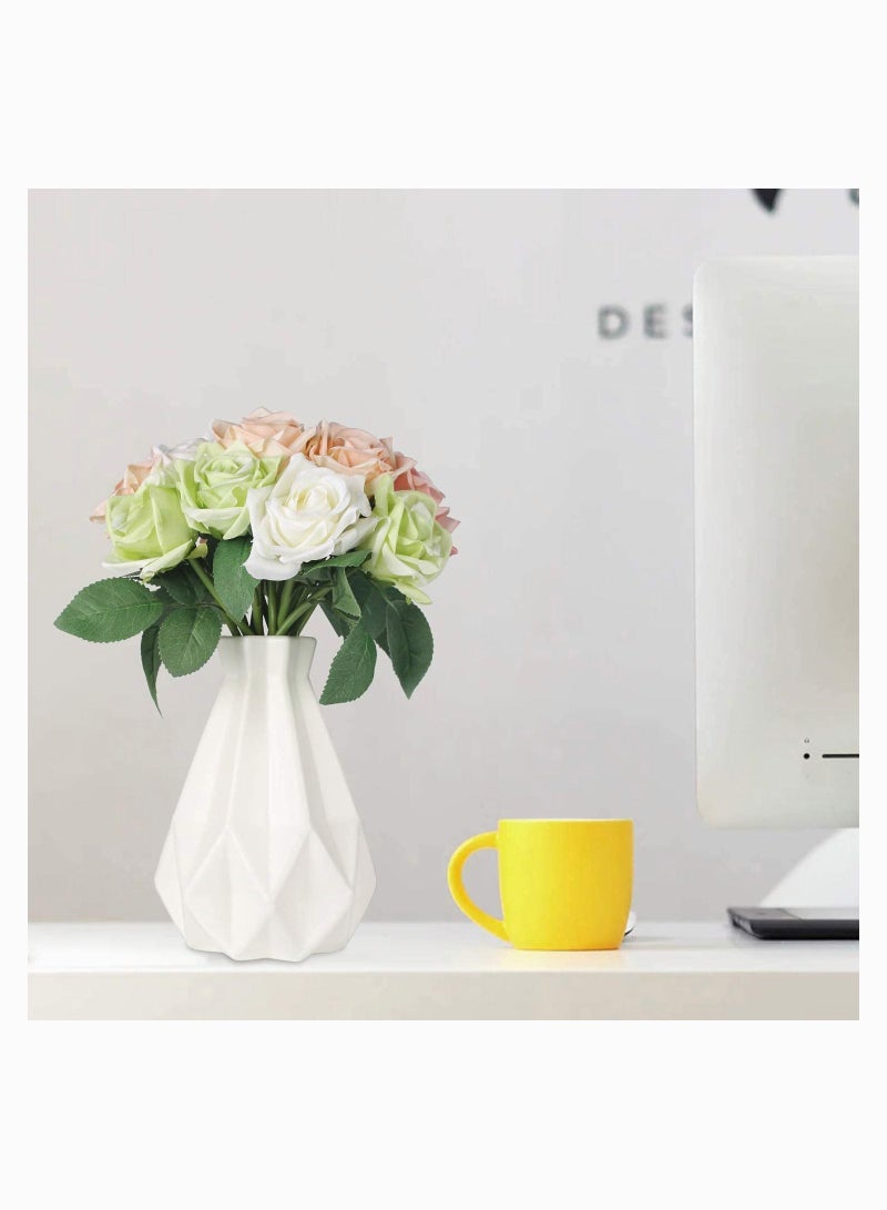 Y&D Flower Vase Arrangement Retro Style Glazed Design Pot Decorative Imitation Ceramic for Home Tabletop Centerpiece Decoration - Image 5