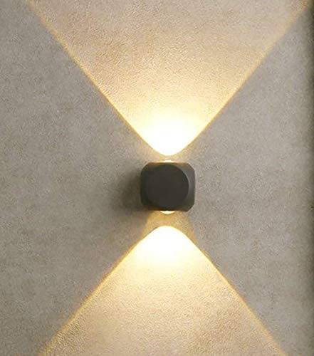 R2S2 2W IP65 Waterproof Outdoor Wall LightsUp and Down LED Porch Lights Outdoor Wall Lamp Suitable for Garden Patio LightsElevationl LightWarm White - Image 1