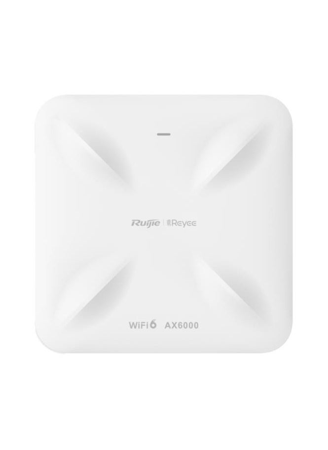 Ruijie - RG-RAP2260(H) Reyee Wi-Fi 6 AX6000 High-Density Ceiling Access Point, 802.11ax (Wi-Fi 6), 5.95Gbps, 2x 100M/1000/2500 Base-T Ports, 4x4 MIMO (2.4 GHz & 5 GHz), 512/130 Recommended Clients, Built-in Omni-Directional Antenna, PoE++ (48V/1A), Operating Temp: 0°C~40°C, CE & RoHS Certified - Image 1