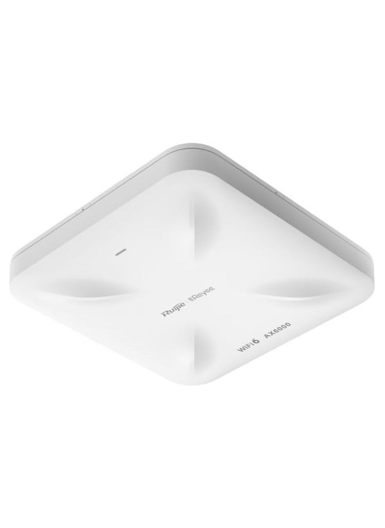 Ruijie - RG-RAP2260(H) Reyee Wi-Fi 6 AX6000 High-Density Ceiling Access Point, 802.11ax (Wi-Fi 6), 5.95Gbps, 2x 100M/1000/2500 Base-T Ports, 4x4 MIMO (2.4 GHz & 5 GHz), 512/130 Recommended Clients, Built-in Omni-Directional Antenna, PoE++ (48V/1A), Operating Temp: 0°C~40°C, CE & RoHS Certified - Image 1