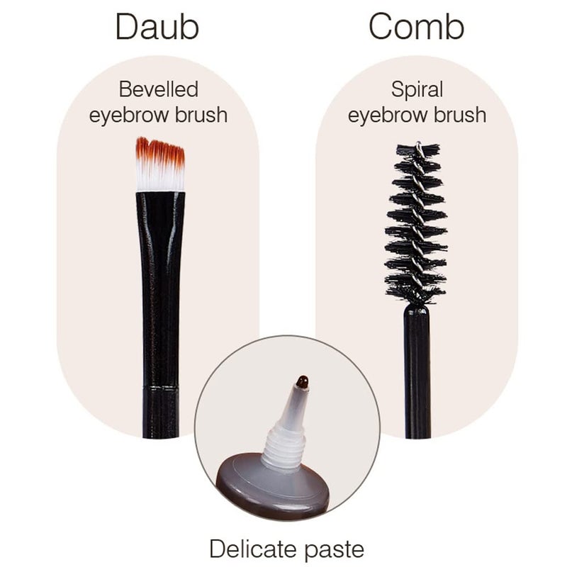 BINGBRUSH Tinted Thickening Eyebrow Mascara with Two Eyebrow Brushes,Brow Fast Sculpt,Waterproof,Transfer-proof,Eyebrow Tinting Kit- Cruelty Free - Light Medium Brown (1 Pack) (1Pc 02#Reddish Brown) - Image 4