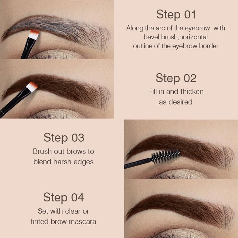 BINGBRUSH Tinted Thickening Eyebrow Mascara with Two Eyebrow Brushes,Brow Fast Sculpt,Waterproof,Transfer-proof,Eyebrow Tinting Kit- Cruelty Free - Light Medium Brown (1 Pack) (1Pc 02#Reddish Brown) - Image 5