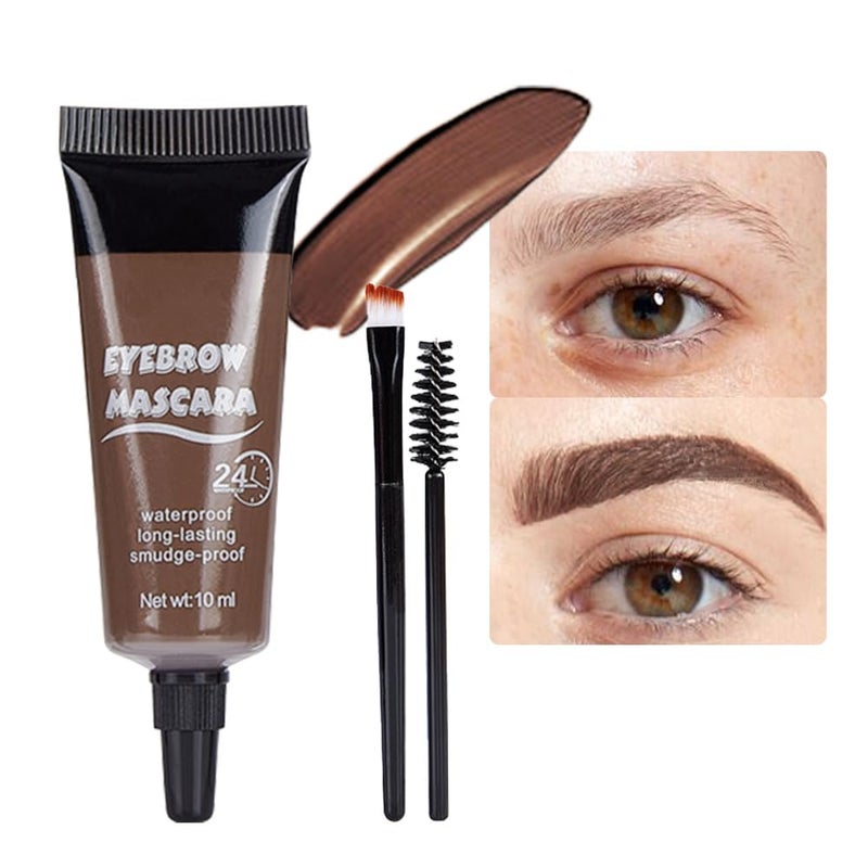 BINGBRUSH Tinted Thickening Eyebrow Mascara with Two Eyebrow Brushes,Brow Fast Sculpt,Waterproof,Transfer-proof,Eyebrow Tinting Kit- Cruelty Free - Light Medium Brown (1 Pack) (1Pc 02#Reddish Brown) - Image 2