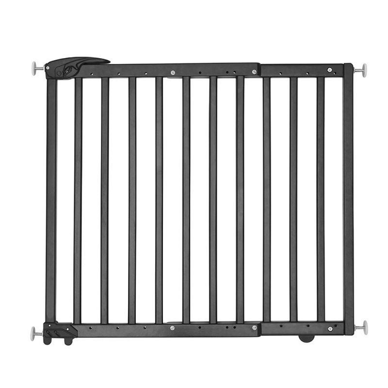 Badabulle Baby Gate for Doorways & Stairs, 63-106cm Dog/Puppy Gate, Easy Install, Pressure Mounted, No Drilling, fits for Narrow and Wide Doorways, Black - Image 1