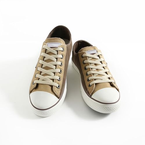 VSUDO 54" Flat Beige Shoe Laces for Sneakers, Cream Shoelaces for Sneakers, Replacements Shoe Strings for Women or Men (1 Pair-Beige-137CM) - Image 4