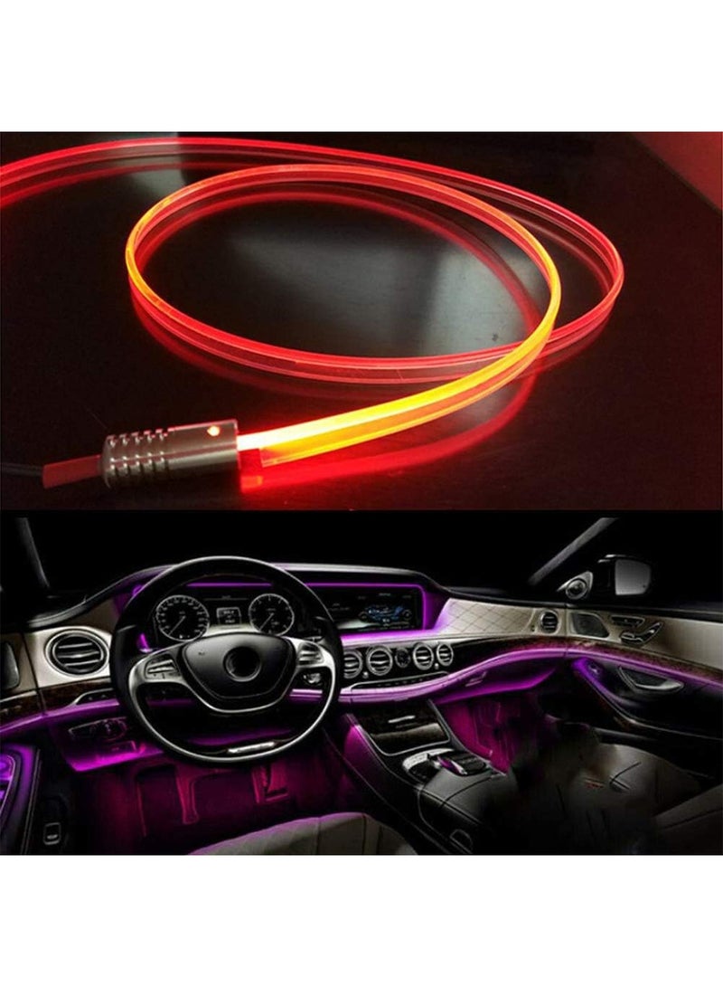 شريط إضاءة LED للسيارة متعدد الألوان RGB، إضاءة داخلية للسيارة 16 مليون لون مع مجموعات إضاءة محيطة بالألياف البصرية ووظيفة الصوت النشط والتحكم اللاسلكي عبر تطبيق Bluetooth، مما يعزز الرؤية والأناقة بتقنية LED المتقدمة - Image 3