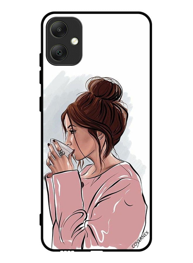 Covernex Protective Case Cover For Samsung Galaxy A05 Girl Drinking Tea Art - Image 1