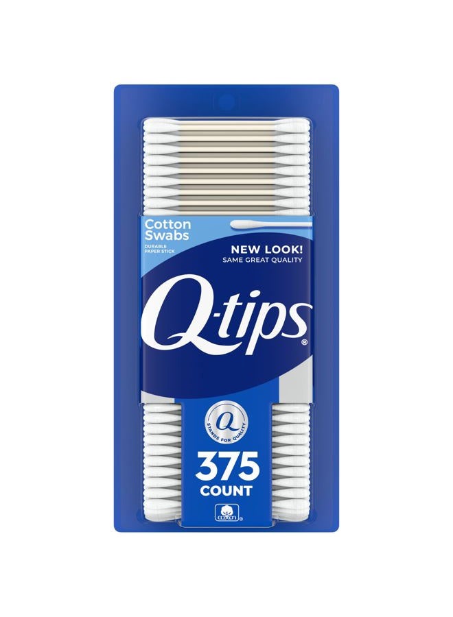 Q-tips Cotton Swabs For Hygiene and Beauty Care Original Cotton Swab Made With 100% Cotton 375 Count - Image 1