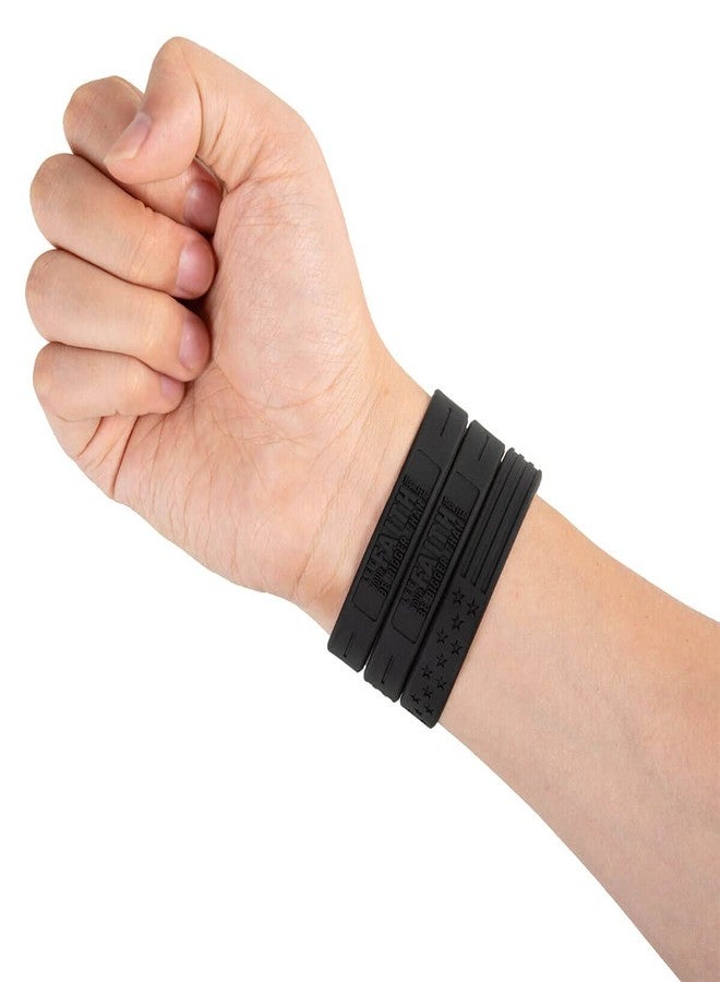 Sainstone Power of Faith Let Faith Bigger Than Fear Inspirational Silicone Bracelets with American Flag - Faith Over Fear Motivational Wristband Gifts for Fight Epidemic for Men Women (3-Pack) - Image 5