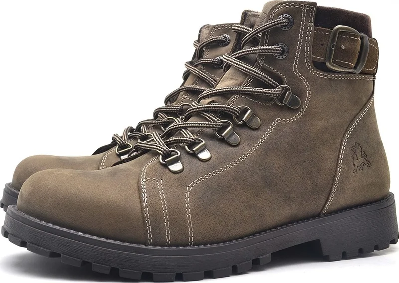 راكر Griffon Leather Sand Zipper Winter Boots