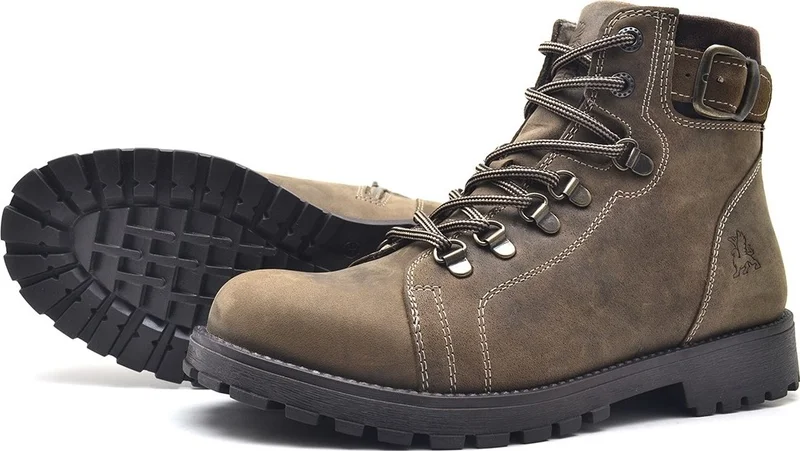 راكر Griffon Leather Sand Zipper Winter Boots
