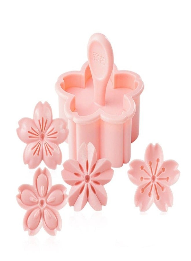 Kopida 5pcs Cherry Blossom Cookie Mold, Flower Shapes Fondant Mold, Cake Decoration, Cupcake Topper - Image 1