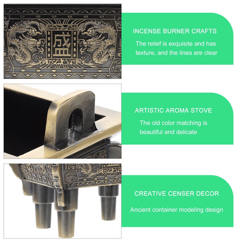 Retro Incense Burner Zinc Alloy Incense Burner Delicate Stove - Image 3