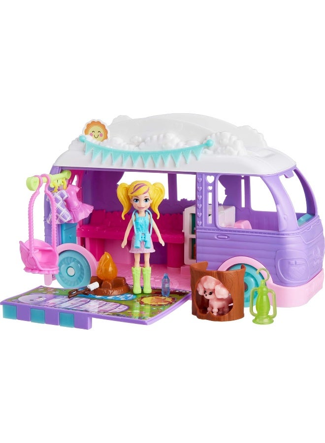 Polly Pocket مجموعة لعب فان التخييم من بولي بوكيت (17 قطعة) - Image 2