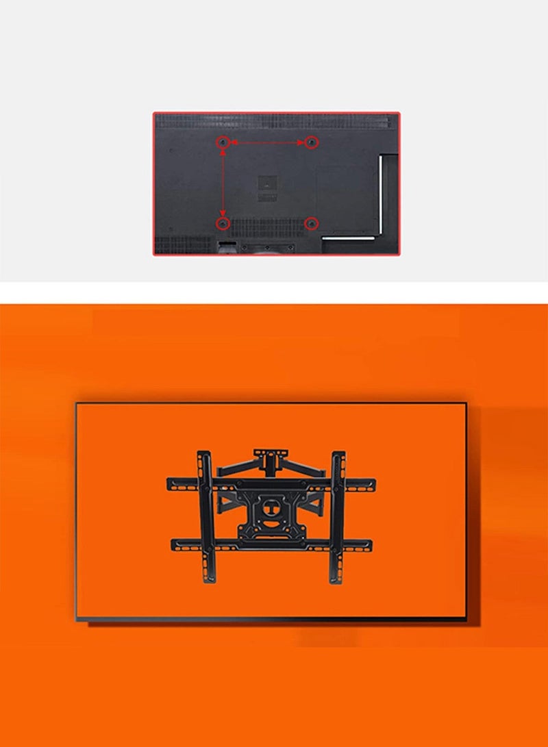 VITION TV Wall Mount Bracket Full Motion TV Mount for 42 To 75 Inch Screen - Wall Bracket Capacity Up To Max 50kg (CP602) Black - Image 3