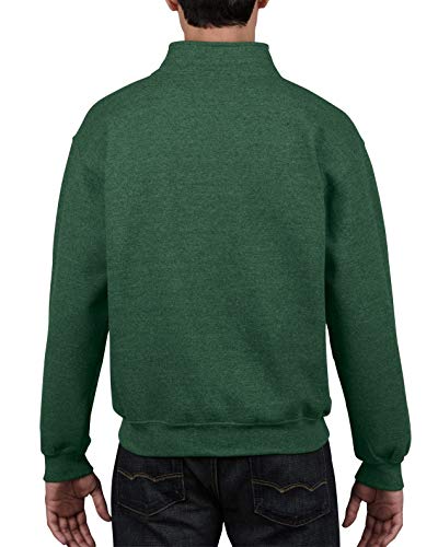 Gildan Adult Fleece Quarter-Zip Cadet Collar Sweatshirt, Style G18800, Black, Small - Image 2
