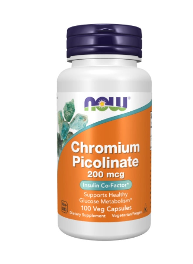 Chromium Picolinate 200 mcg 100 Veg Capsules