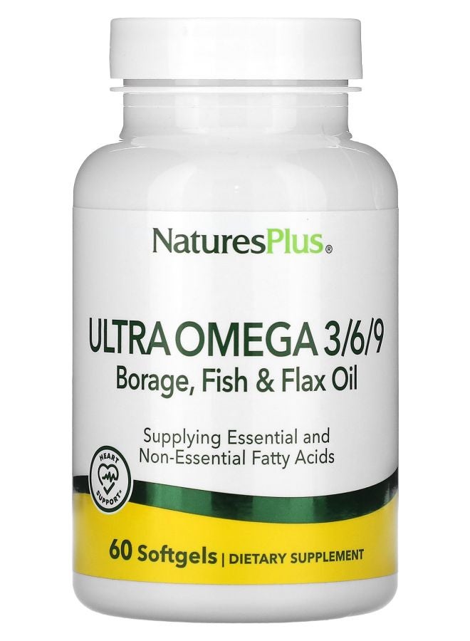 Ultra Omega 3/6/9 Borage Fish & Flax Oil 60 Softgels