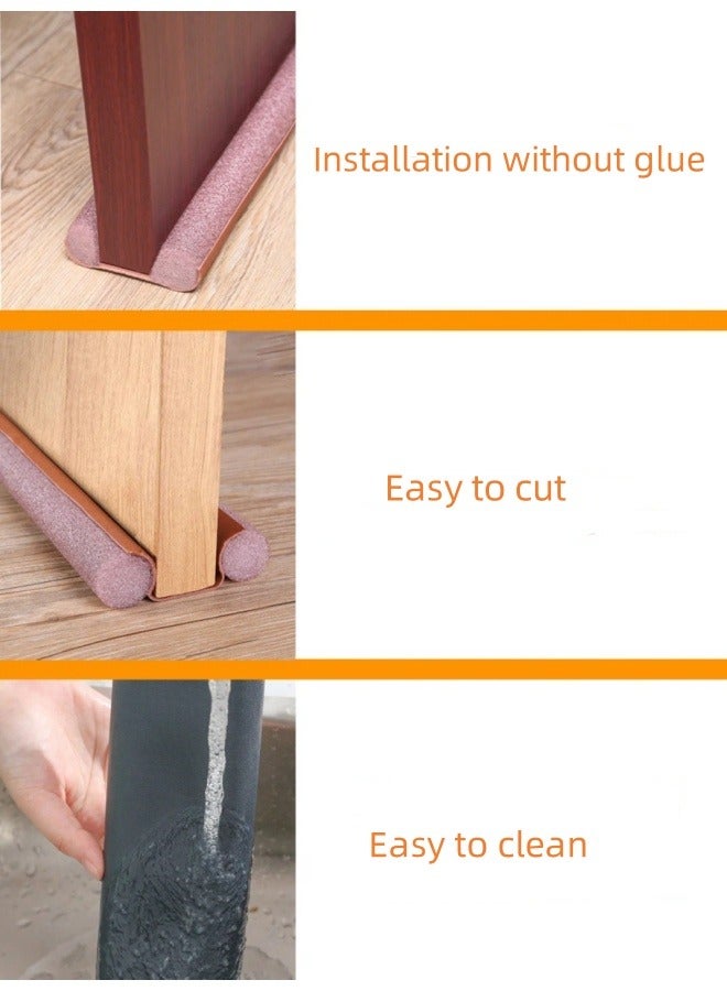 Door Bottom Seal Door Sound Insulation Seal Gap Strip Door Seam Windshield And Warm Sticker Door Seam Insulation Dustproof And Windproof Strip Adjustable - Image 5