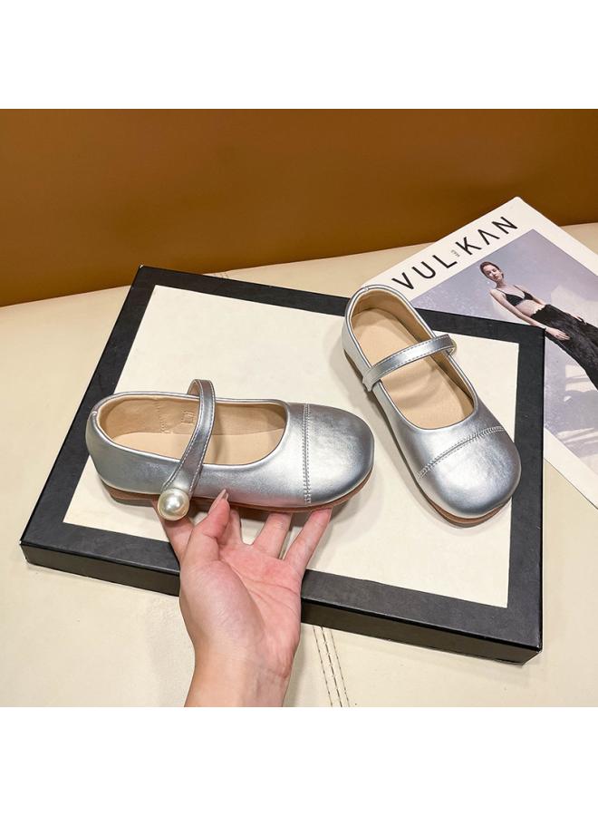 شك أحذية جلدية للفتيات أحذية الأميرة للربيع والخريف أحذية فردية جديدة للأطفال أحذية للفتيات الصغيرات أحذية أطفال من الجلد الناعم من الأسفل - Image 4