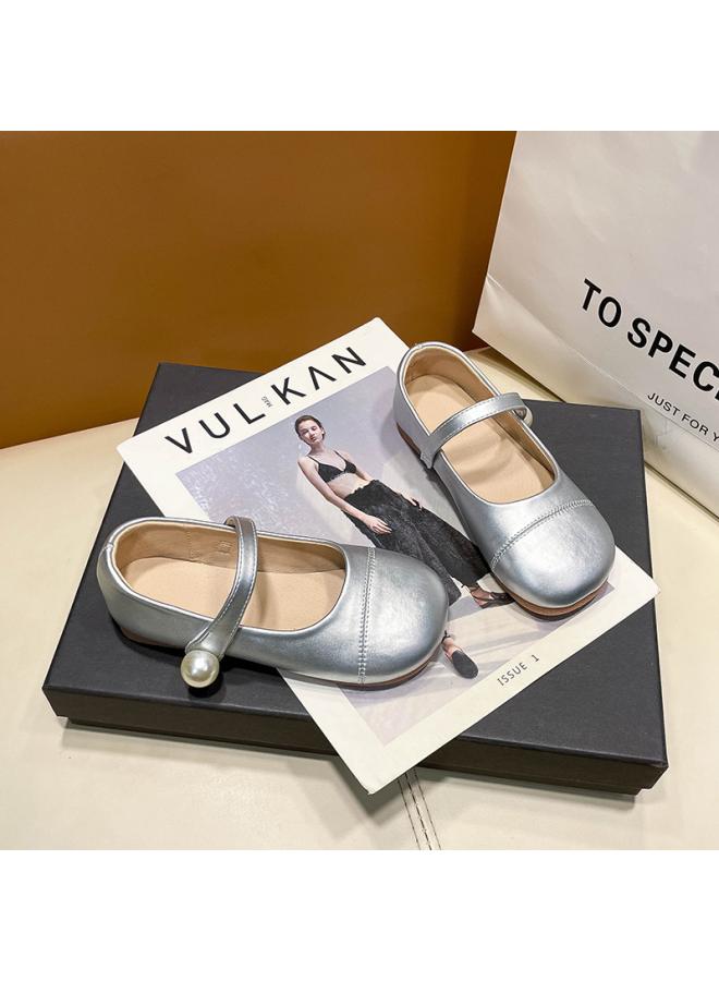 شك أحذية جلدية للفتيات أحذية الأميرة للربيع والخريف أحذية فردية جديدة للأطفال أحذية للفتيات الصغيرات أحذية أطفال من الجلد الناعم من الأسفل - Image 2