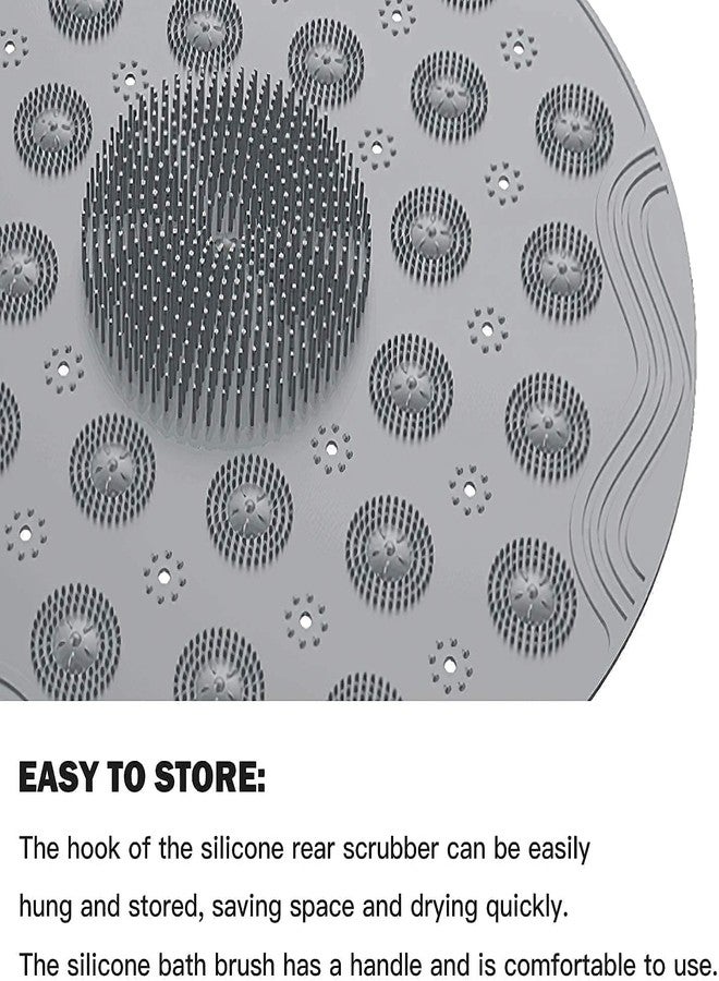 Chavda PVC Door Bathroom mat Anti Skid Round Grey (Design 4 | 37 X 37) - Image 4