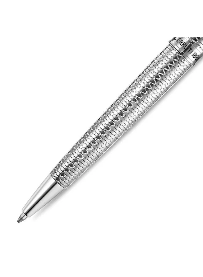 CERRUTI 1881 Giovanni Silver Stainless Steel Pen for Men Blue Ink