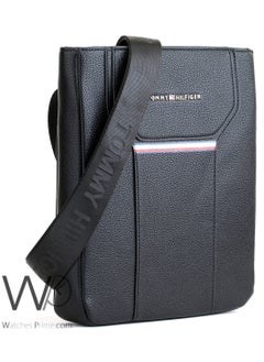Tommy Hilfiger Plus Tommy Hilfiger Crossbody Messenger Black Leather Bag For Men  - Image 5