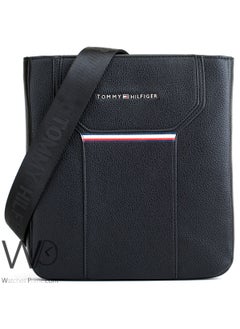 Tommy Hilfiger Plus Tommy Hilfiger Crossbody Messenger Black Leather Bag For Men  - Image 1