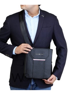 Tommy Hilfiger Plus Tommy Hilfiger Crossbody Messenger Black Leather Bag For Men  - Image 2