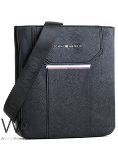 Tommy Hilfiger Plus Tommy Hilfiger Crossbody Messenger Black Leather Bag For Men  - Image 4