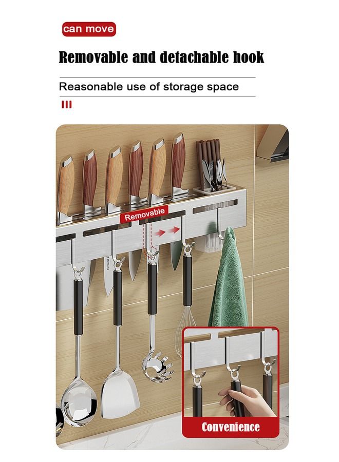 fashionhome Stainless Steel Wall Mounted Knife Storage Rack - Image 4