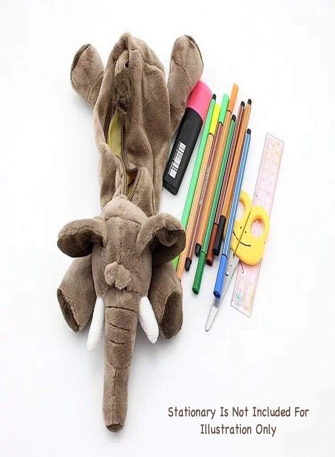 HOMENITY® - Animal Style Pencil Case Stuffed Animal Pencil Pouch Cosmetic/Makeup Storage Organizer for School/Student/Study/Kids/Stationary (Pack of 1, Multicolor, Multidesign) - Image 3