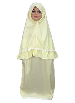 City Rose Islamic Girls Pray khimar Two Pieces Sets Cotton Dress Hijab Abaya Floral Suit  - Image 1
