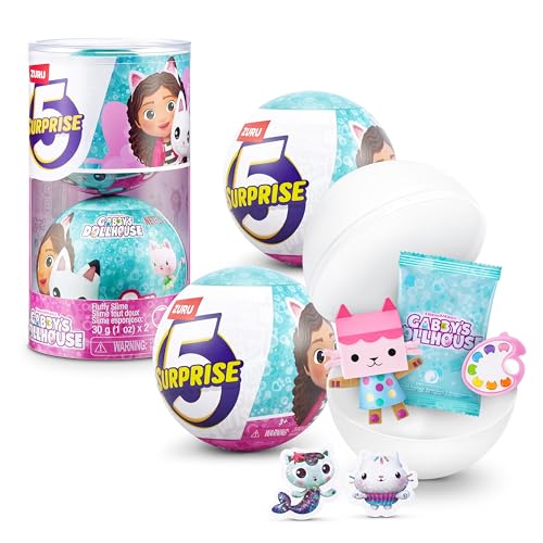 5 Surprise Gabbys Dollhouse by ZURU Toy Figures Collectible Mystery Capsule Toy for Girls Ages 3 and up Gabby Girl Pandy Paws Baby Box Mercat Toy Figures Girls Boys 3 2 Capsules - Image 1