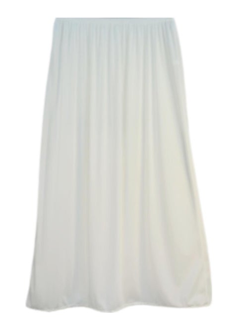 Skirt Soft , Durable and Cold inner Nylon with Elasticized Waistband and Small Lace Women Off White