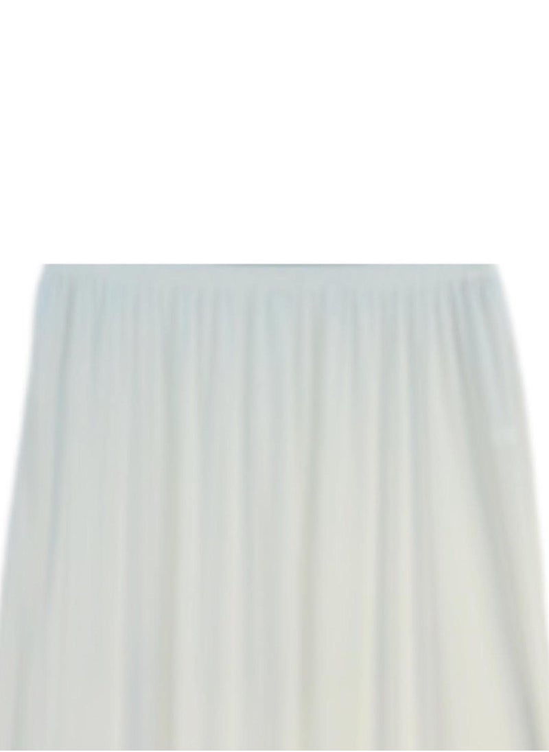 City Rose Skirt Soft , Durable and Cold inner Nylon with Elasticized Waistband and Small Lace Women Off White  - Image 3