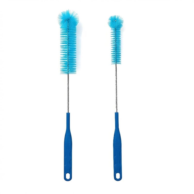 TOOYIMR 15.5 Inch Long Bottle Brush with 360Â° Rotating Head - Soft Bristles for Washing Glass, Narrow Neck Bottles, Wine Bottles, Vase, Hummingbird Feeder, Dishwasher Hose & Aquarium Tube, 2 Pack - Image 1