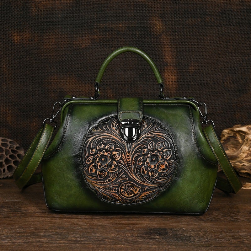 Of New High-End Women'S Leather Bags With Hand-Painted And Engraved Designs, Big Brand - Image 1