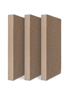 Navaris Navaris Cardboard Cat Scratcher Pads (Pack of 3) - Scratching Pad Boards Made of Reversible Corrugated Cardboard for Cats to Scratch 17" L x 9 1/2" W  - Image 5