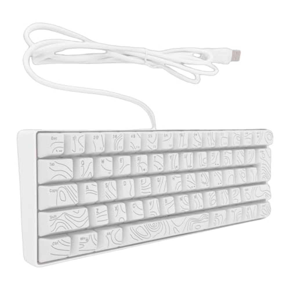 61 Key RGB Gaming Keyboard, 60 Mechanical Wired Keyboard with RGB Backlit and 8 Single Color Modes, Compact Ergonomic Design for PC and Typists