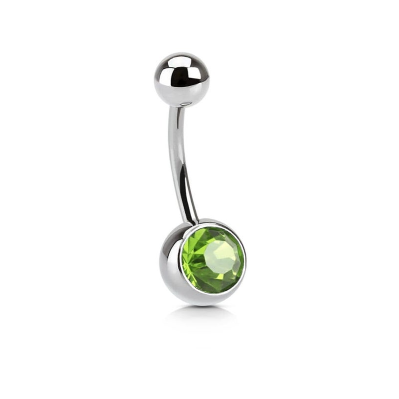 Belly Button Ring Body Jewelry Piercing Navel Ring Barbells with Cubic Zirconia