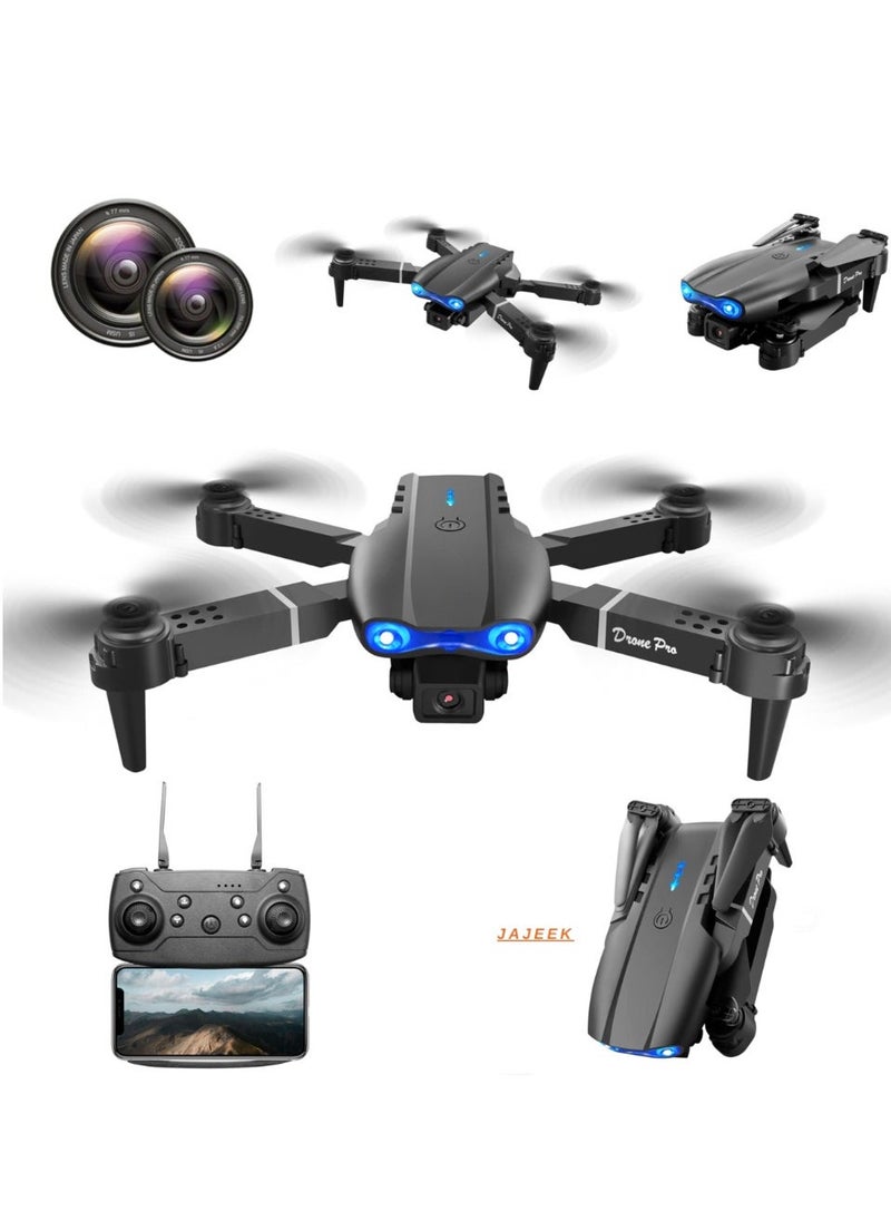 JAJEEK E99 Pro Professional Entry-Level Drone – Dual Camera FPV WiFi, High Altitude Hovering, Outdoor Party Overhead Shots, Beginner-Friendly Gift, Black - Image 1