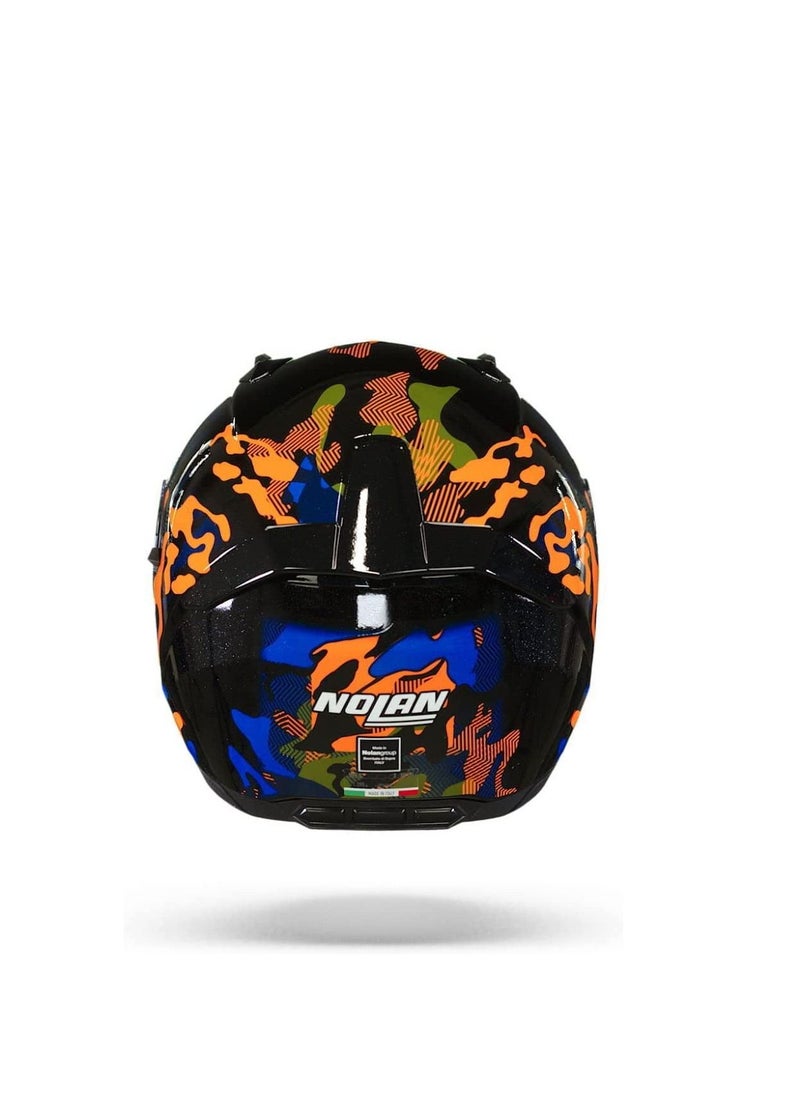 Nolan - Nolan N60-6[34]L Foxtrot 34 Full Face Motorcycle Helmet Black/Blue/Orange Size Large - Image 1