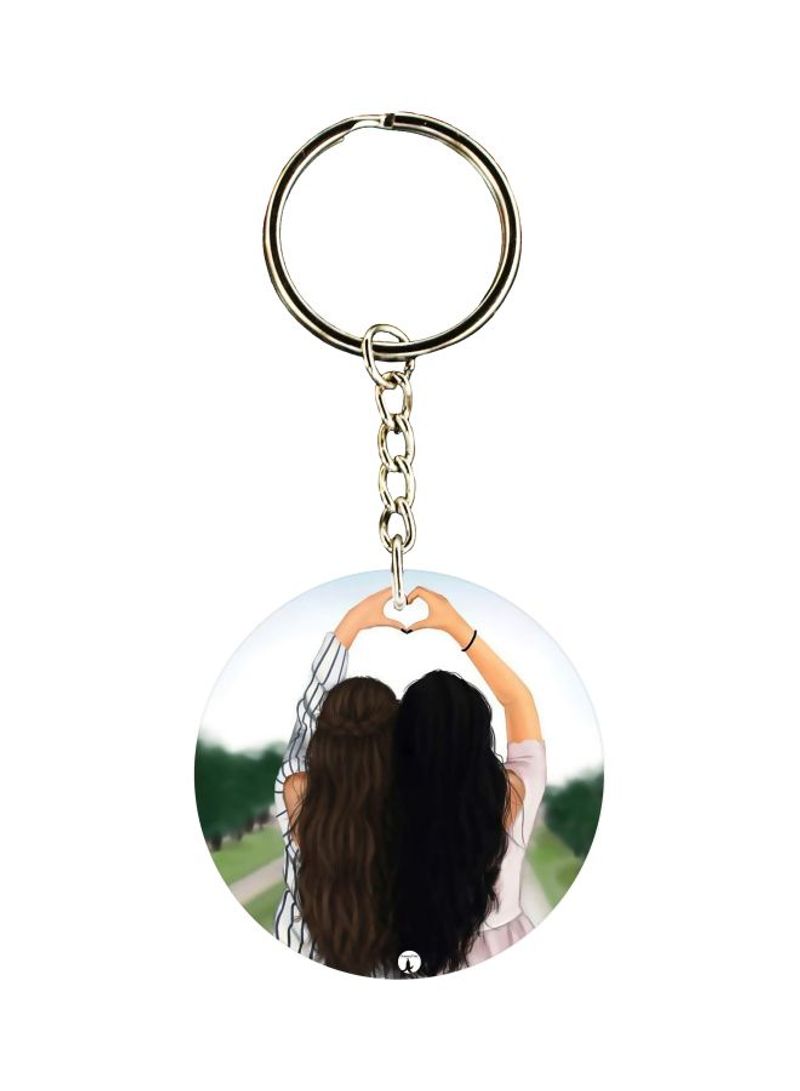 Cartoon Themed Dual Sided Keychain